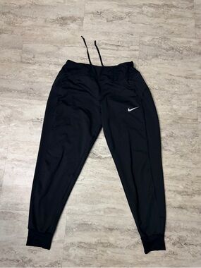 Nike Black Jogger Sweatpants with White Swoosh